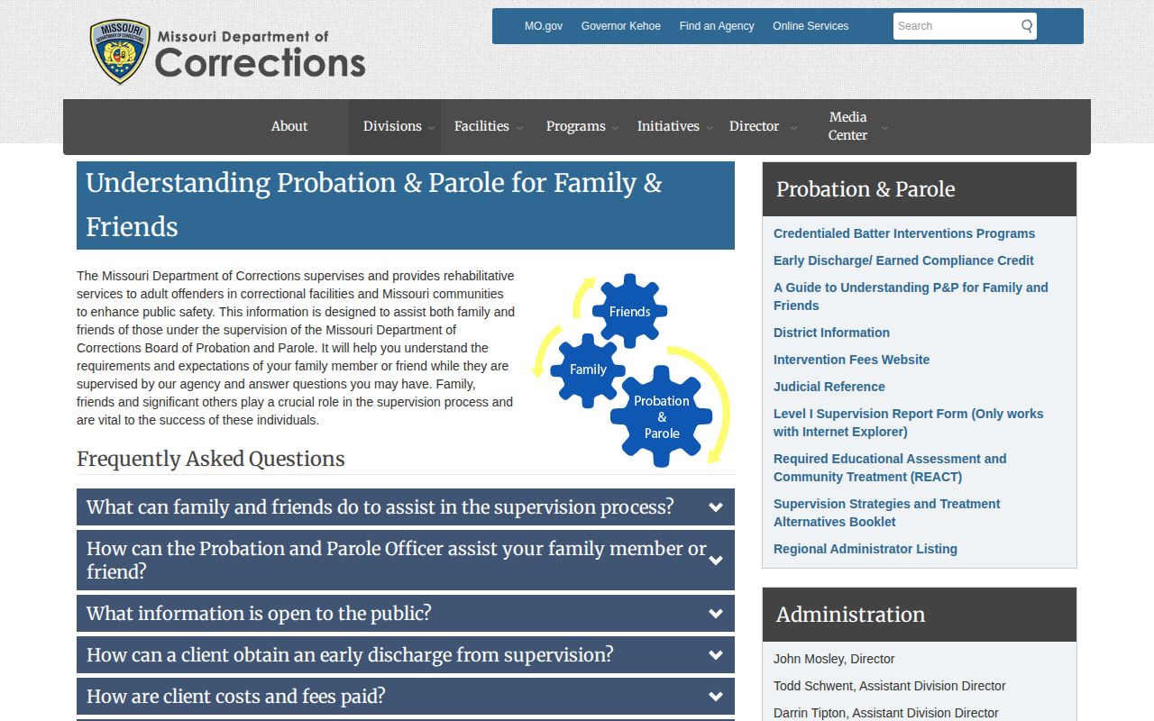 Hickory County parole and probation public supervision facts